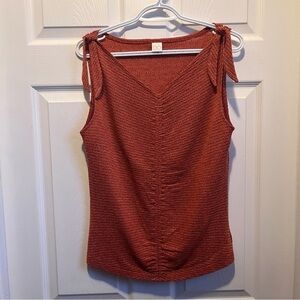 3/25$💥 DO Montreal Top cami Orange Women Medium v neck summer sleeveless tank